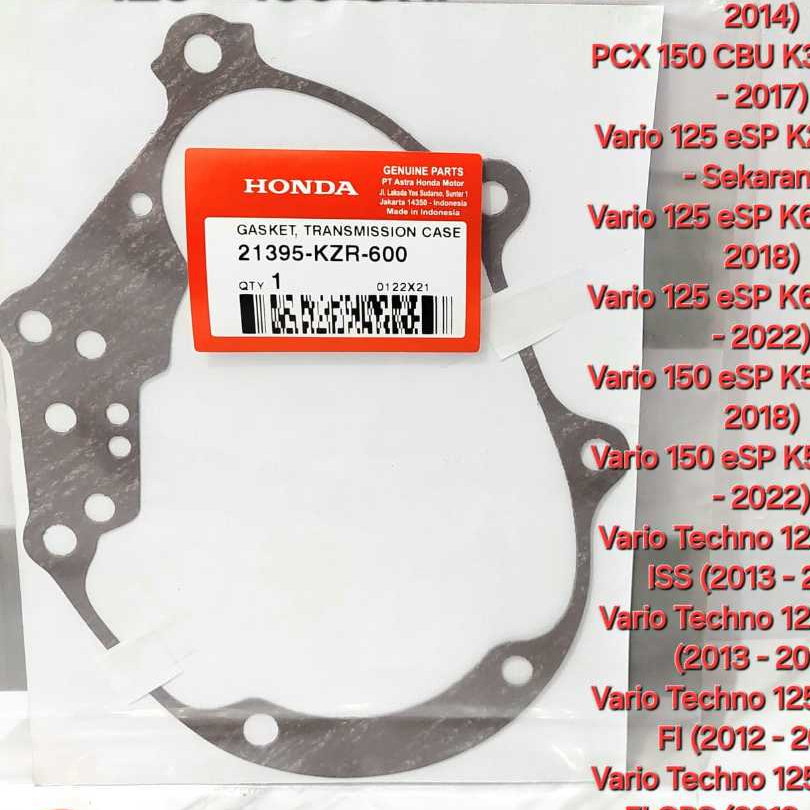 PAKING GARDAN VARIO 125 150 PCX 21395-KZR-600