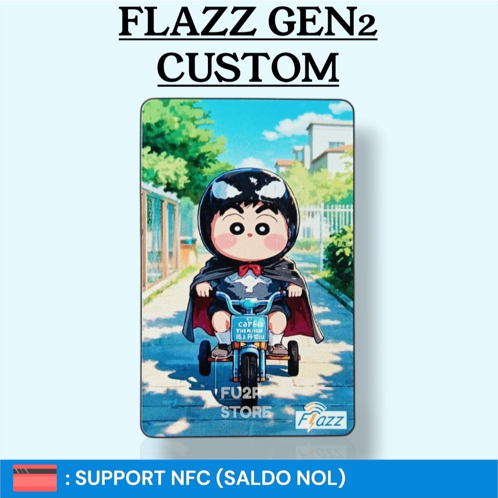 KARTU ETOLL FLAZZ BCA GEN 2 CUSTOM - SHINCHAN [SEPEDA]