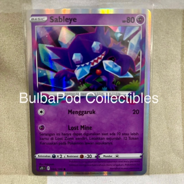 Pokemon TCG Indonesian Sableye S11 044/100 R Neraka Sirna
