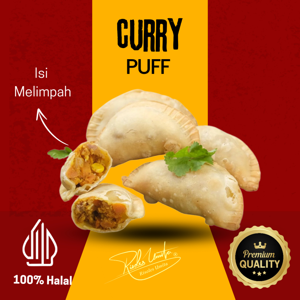 Risoles Umita Curry Puff Frozen Isi 5 pcs | Pastry Kari Ayam Gurih Premium