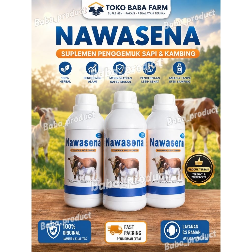 NAWASENA- Suplemen herbal penggemuk sapi dan kambing 500 ml