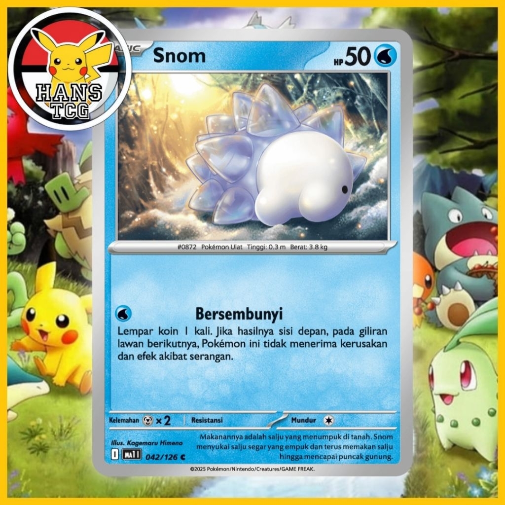 Snom kartu pokemon original
