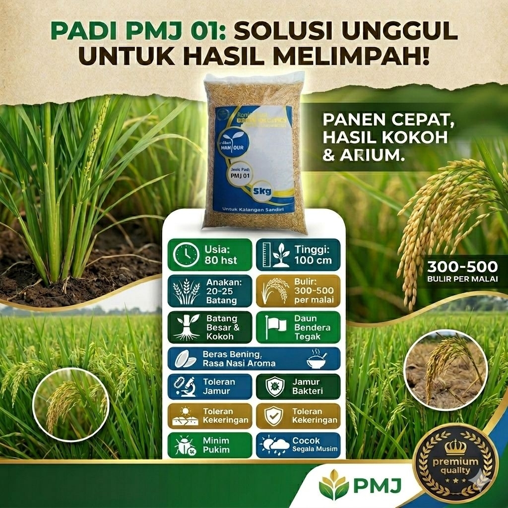 BIBIT | BENIH PADI PMJ 01 KEMASAN 5KG