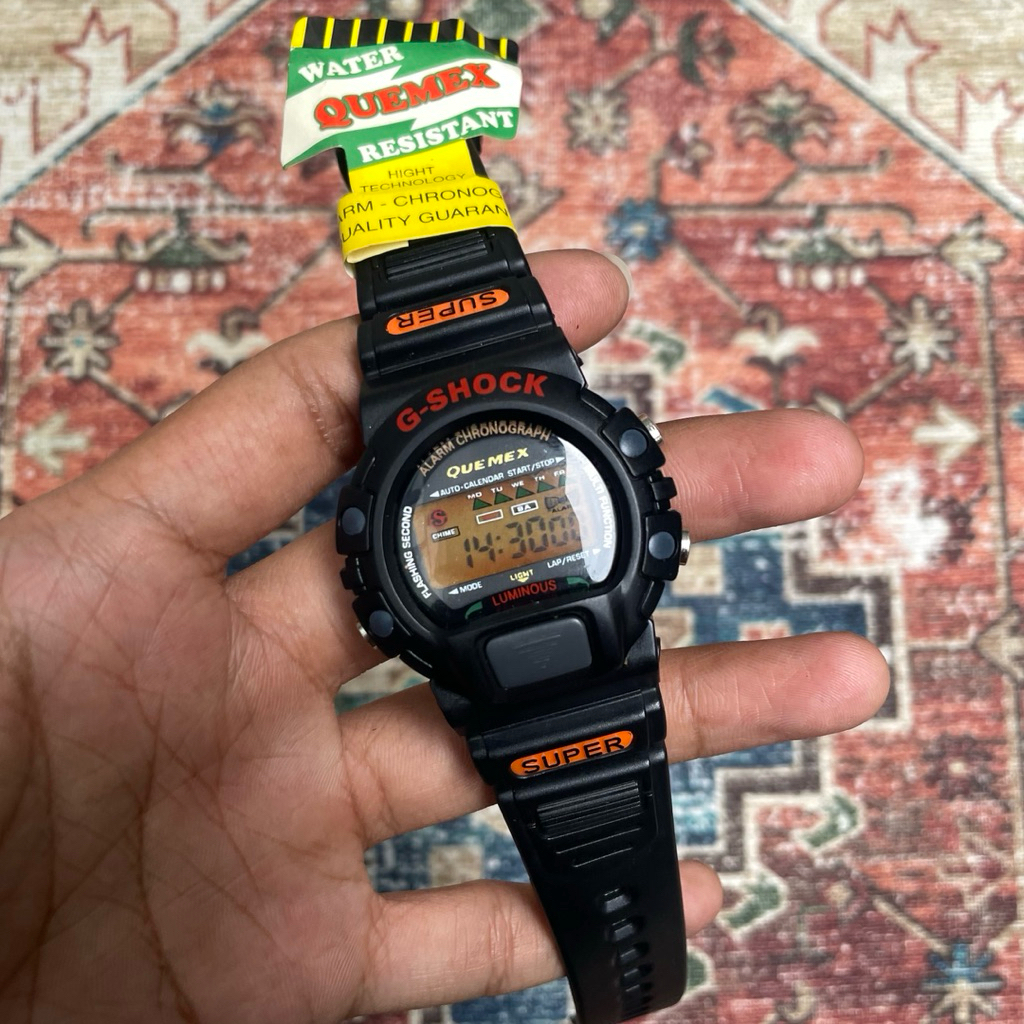 Jam Tangan Digital Quemex Gshock jadul unik vintage retro 90s casio baby g