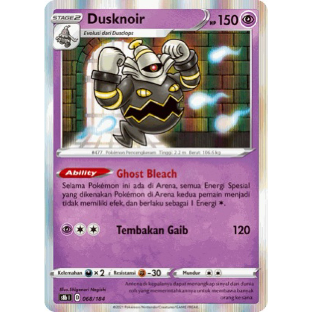 Dusknoir #68 VMAX Klimaks - Kartu Pokemon TCG Original Indonesia