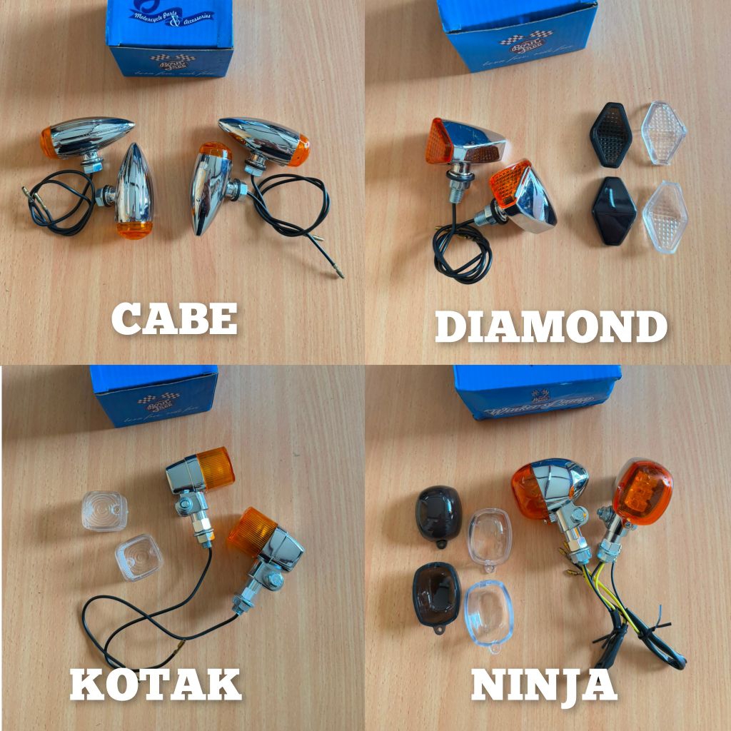 LAMPU SEN SEIN RETENG RITING PALU KOTAK DIAMOND NINJA LED CABE CB CG GL Megapro C70 TIGER NINJA BYSO