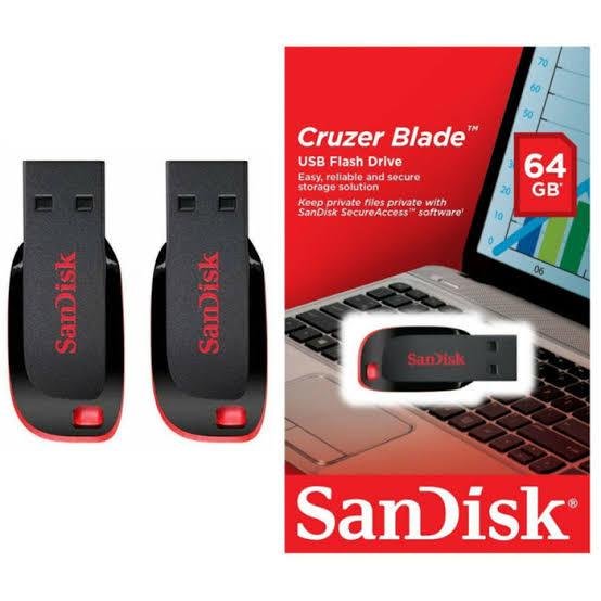 Flashdisk-Flash Drive Sandisk Cruzer Blade Cz50 USB 2.0 4gb/8gb/16gb/32gb/64gb/128gb Penyimpanan dat