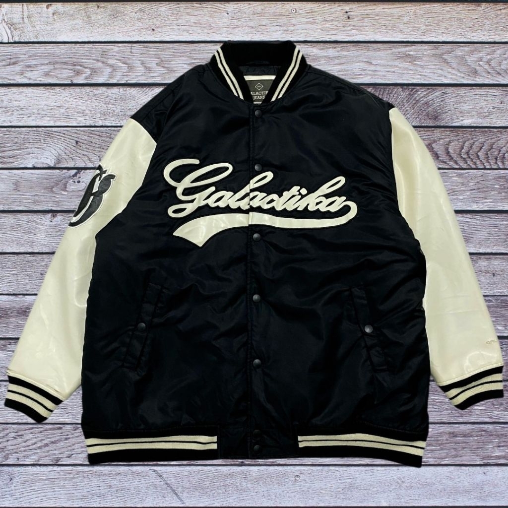 JAKET VARSITY BASEBALL GALATICKA LEATHER HIPHOP ORIGINAL