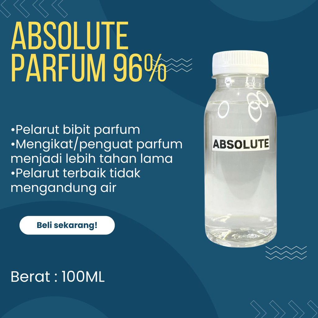 Absolute Parfum 96% 100ML| alkohol Pelarut Parfum Premium| Alkohol Parfum(100ML)(09)