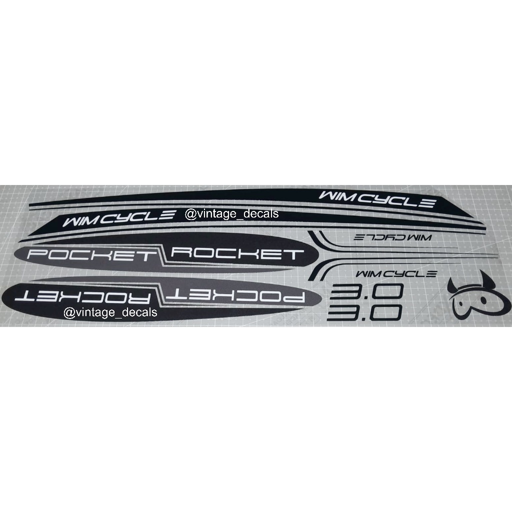 Wim cycle pocket rocket decals replacements