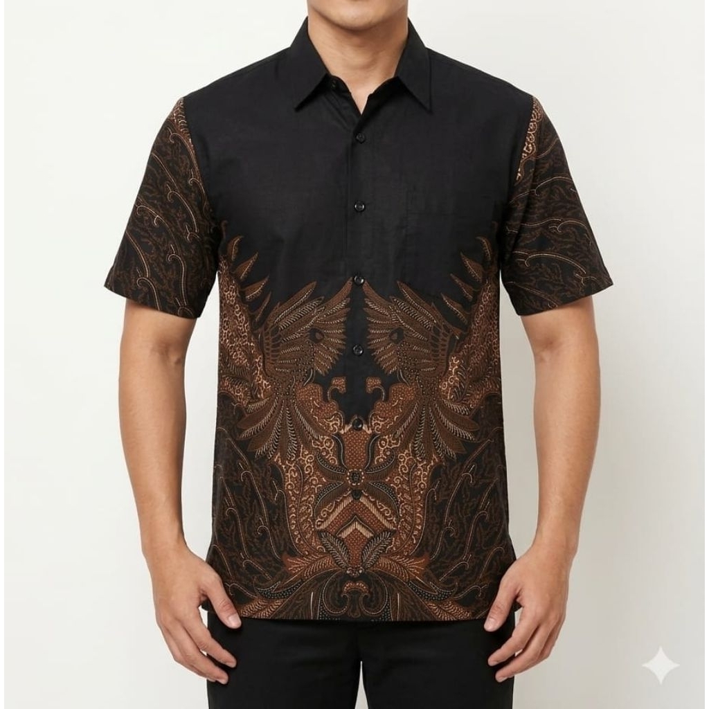 FIRENZE size M- XL KEMEJA PENDEK BATIK PRIA / KEMEJA BATIK COWOK / KEMEJA BATIK PREMIUM / KEMEJA BAT