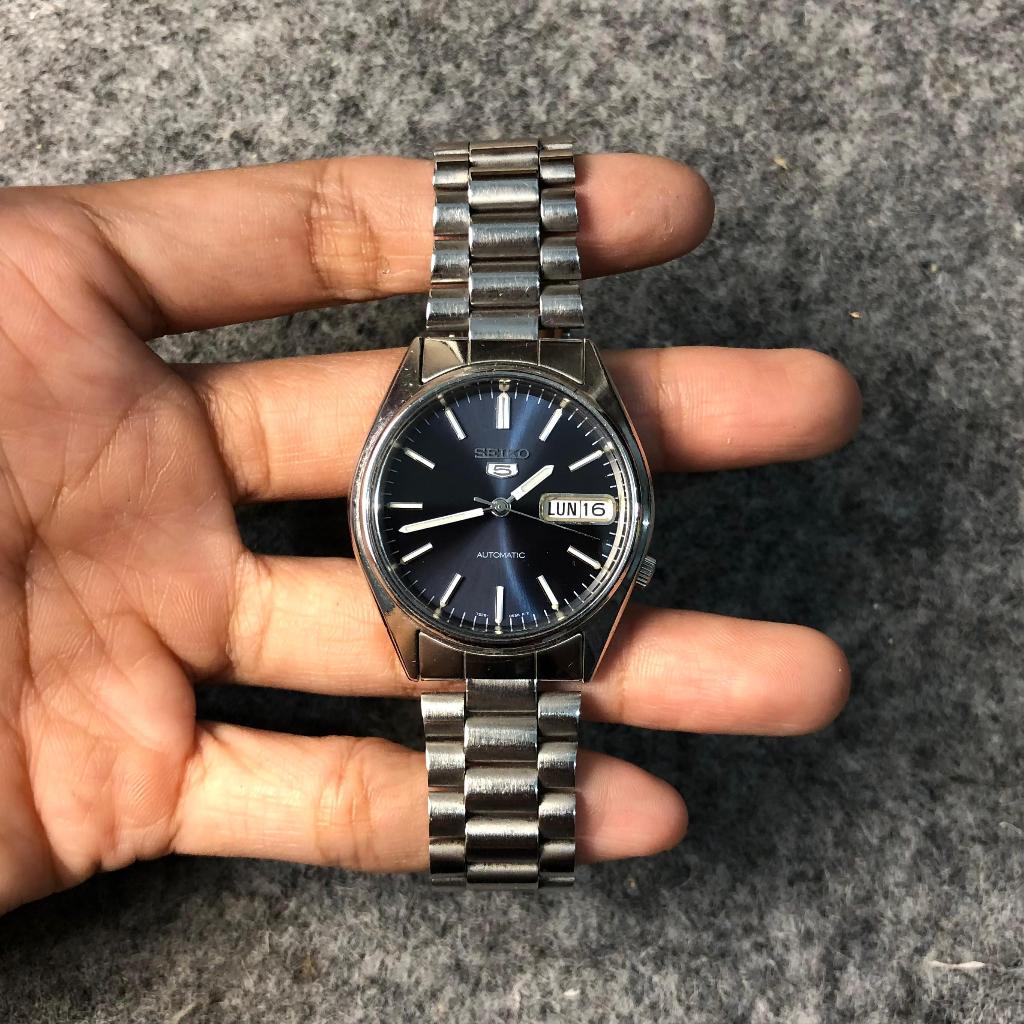 Jam tangan seiko automatic  original dial biru mulus