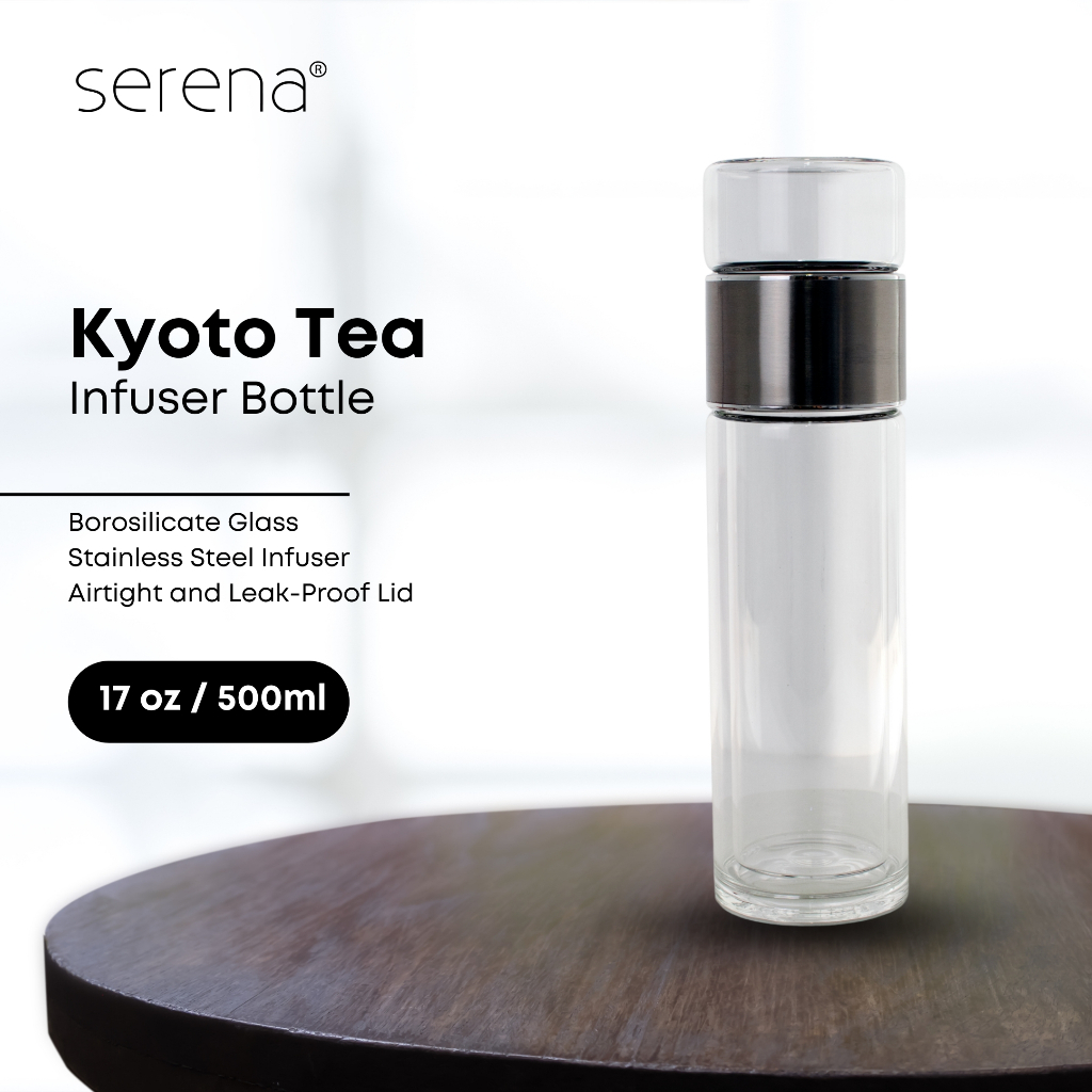 Serena - Botol Teh Infuser Doublle Wall Botol Minum Saringan Teh - Kyoto