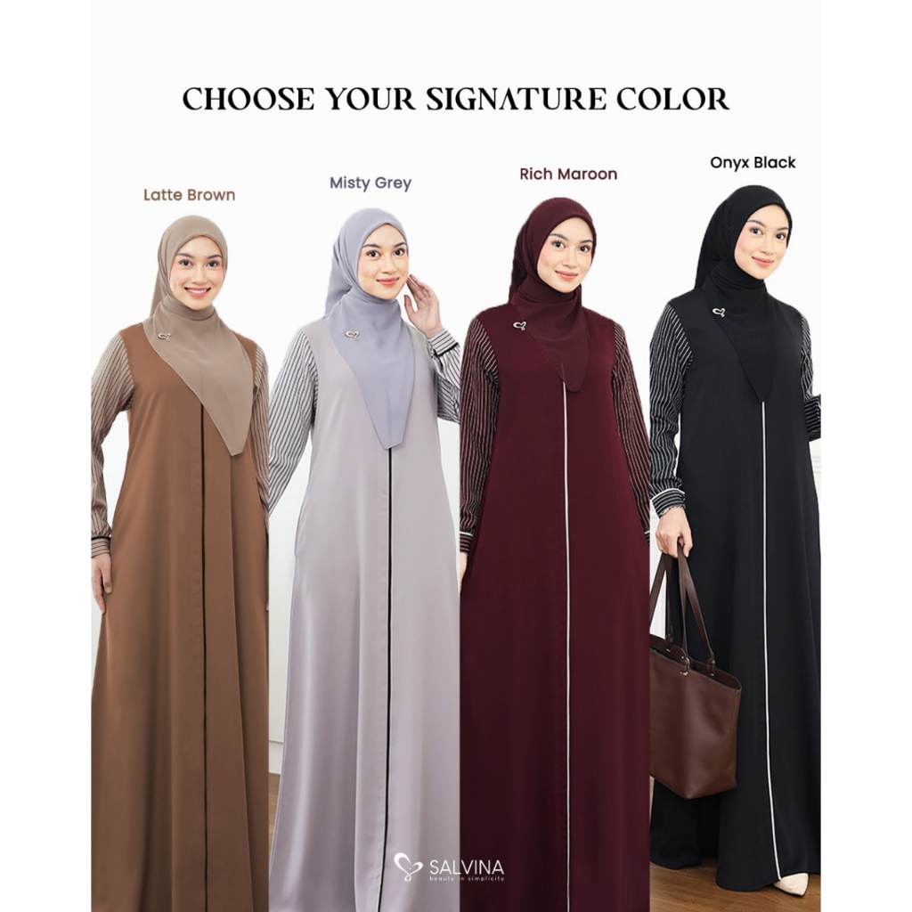 [PRE ORDER] VIONA DRESS BY SALVINA HIJAB |DRESS POLOS |DRESS SALUR |GAMIS |SALVINA