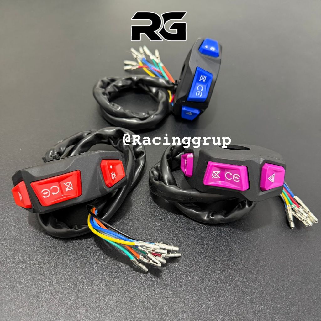 Holder Switch Saklar Kanan 3 tombol Stater on/of engine stop Universal Model Ktc Yamaha Xabre Ducati