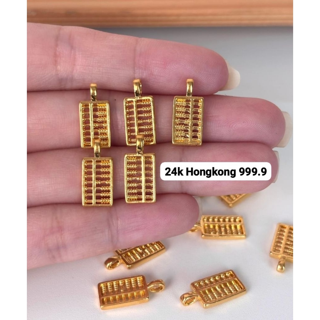 Kalung Emas Asli Korea 16k & Liontin Sempoa 24k Hongkong 999.9