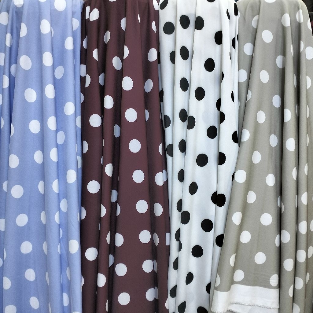 bahan kain marbella silk polkadot premium/kain silk marbella motif DOT murah