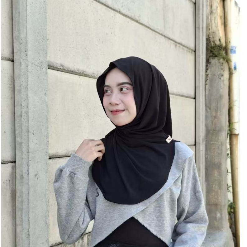 NUMAYA Hijab Instan Huma Mleyot / Jisoo Instan Mleyot / Pashmina Mleyot Kaos / Jilbab Instan Mleyot 