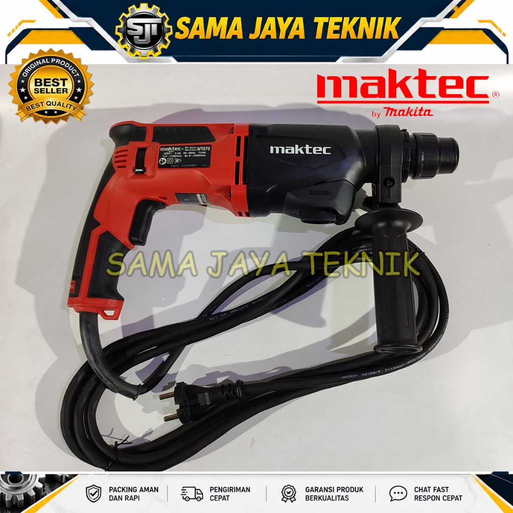 MESIN BOR BETON/ROTARY HAMMER MAKTEC MT 870