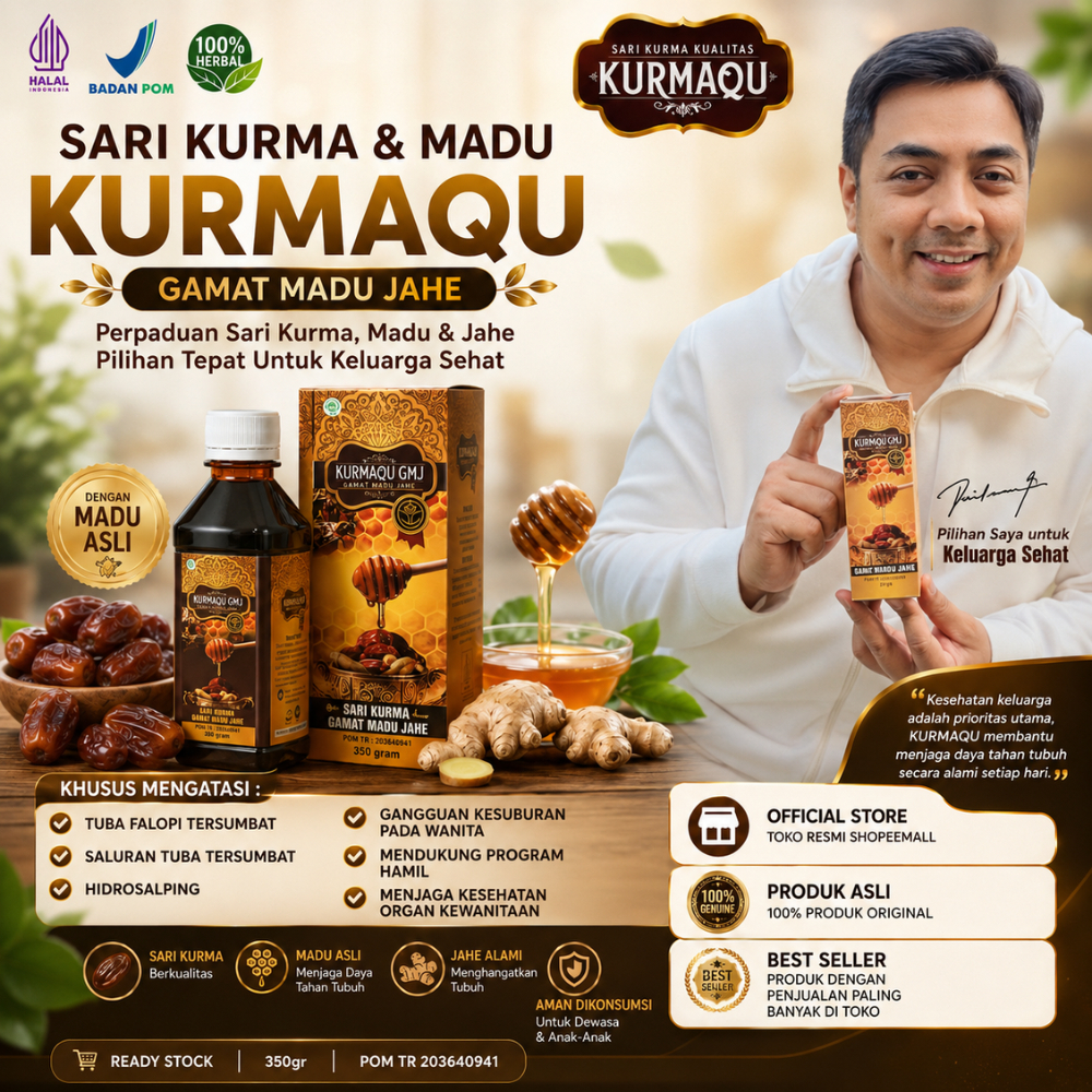 Kurmaqu Sari Kurma Madu Gamat Emas Penggemuk Badan Penambah Nafsu Makan Pengobatan Asam Lambung Maag