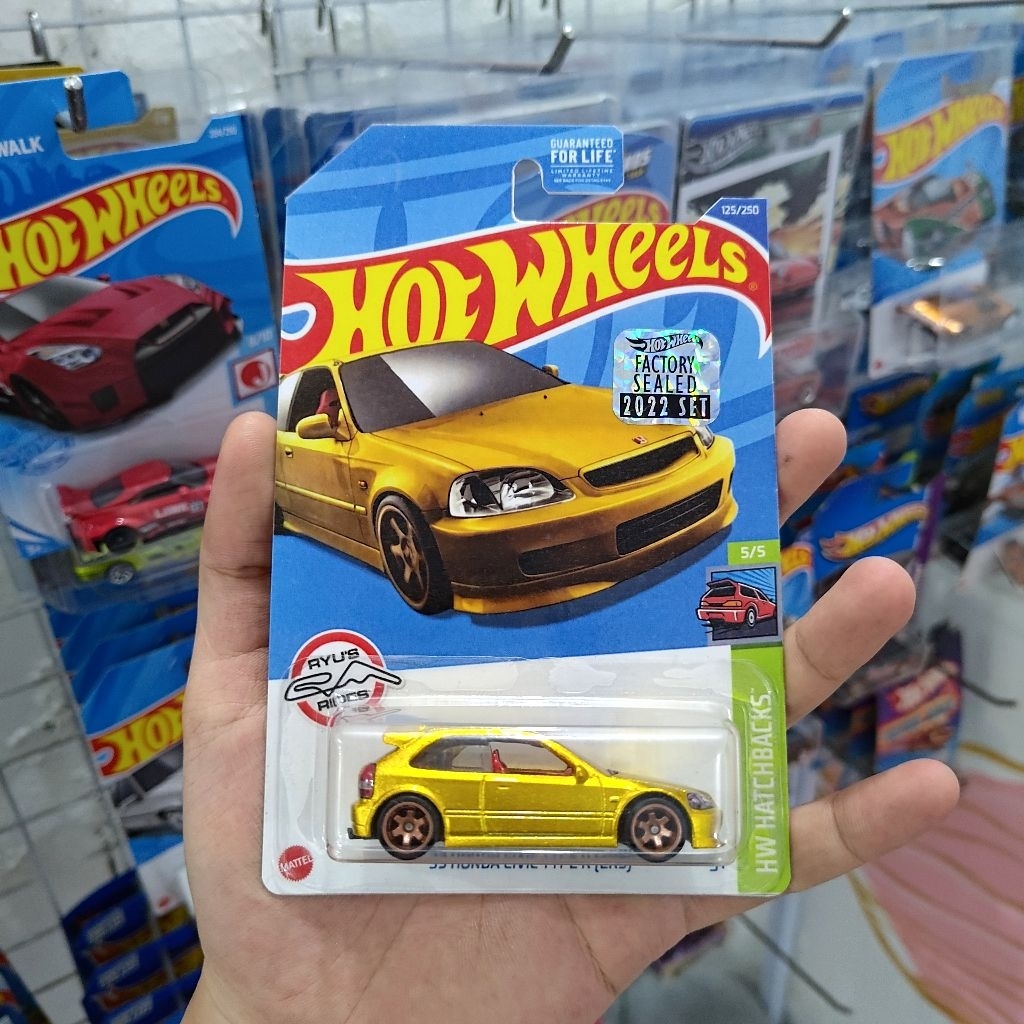 (CUSTOM) Hot Wheels - STH 99 Honda Civic Type R EK9 Gold Factory Sealed 2022 - Hotwheels Custom