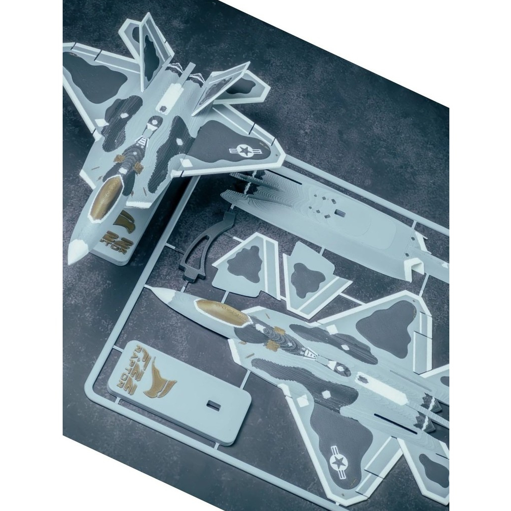 Miniatur Pesawat / Kit Card F-22 Raptor (3D)