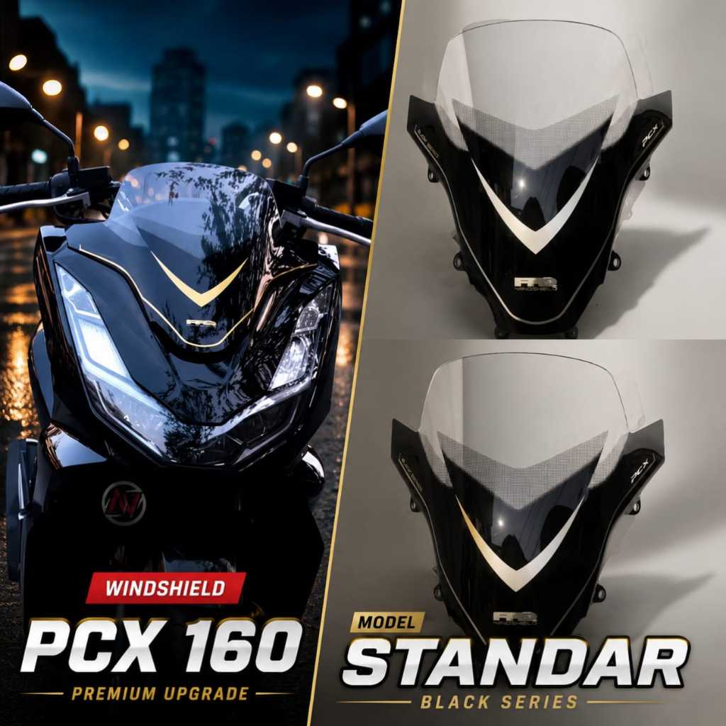 VISOR PCX 160 STANDAR BLACK SERIES VISOR WINDSHIELD PCX 160 2021-2024
