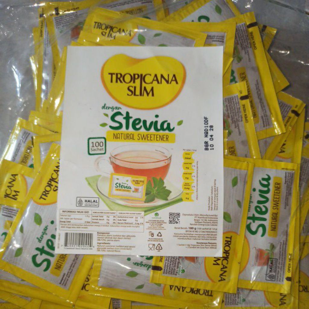 Tropicana Slim Stevia isi 100 sachet