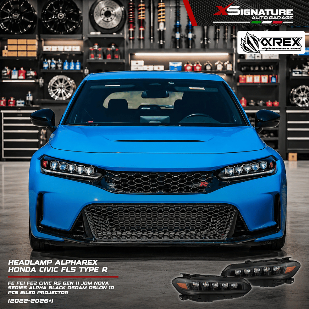 HEADLAMP ALPHAREX HONDA CIVIC FL5 TYPE R (2022-2026+) FE FE1 FE2 CIVIC RS GEN 11 JDM NOVA SERIES ALP