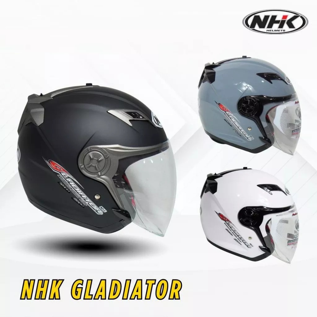 Helm NHK Gladiator Solid Double Visor Original