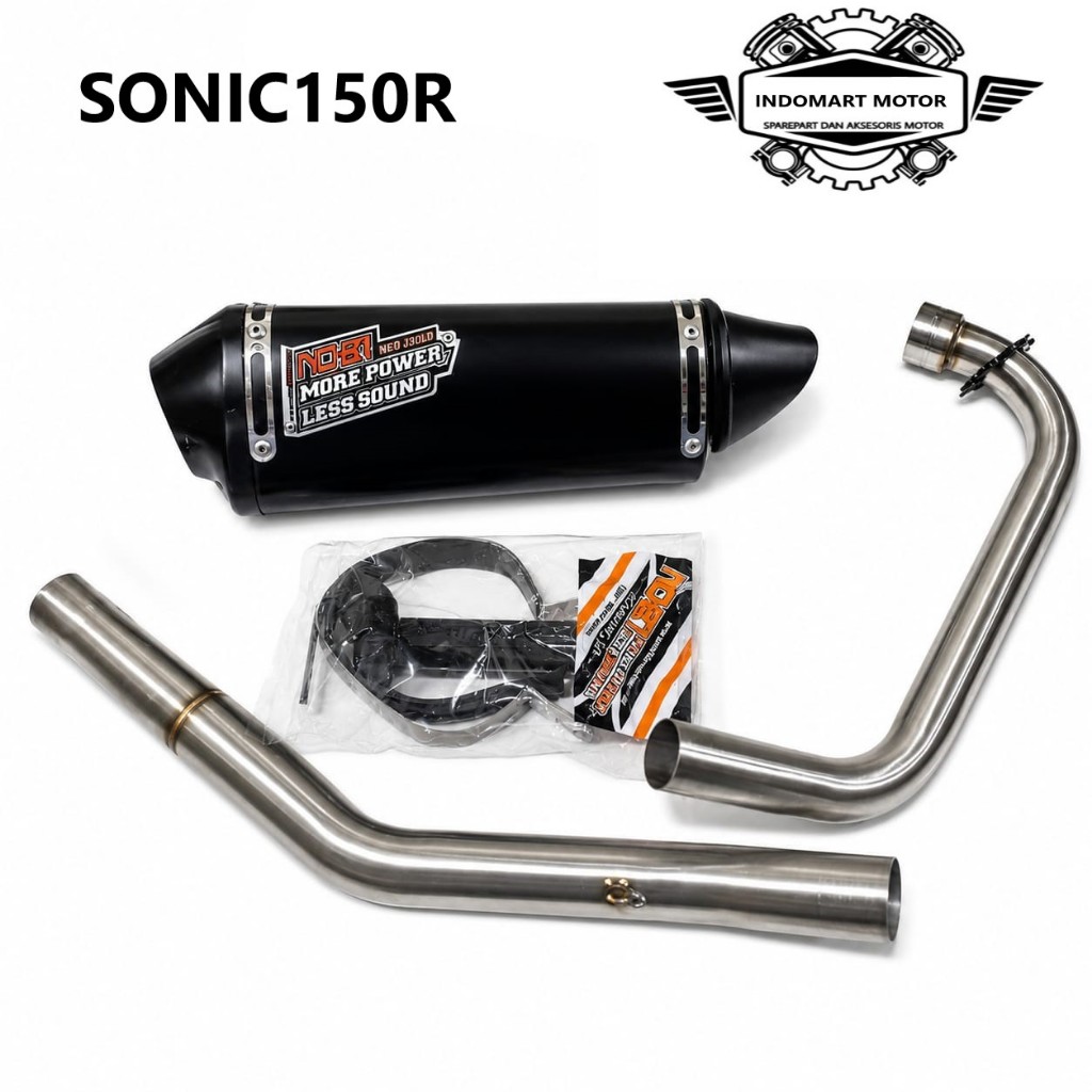 KNALPOT RACING NOBI NOB1 NEO 3 BLOD SONIC150R, JUPITER Z,VEGA R NEW WARNA HITAM 100% ORIGINAL