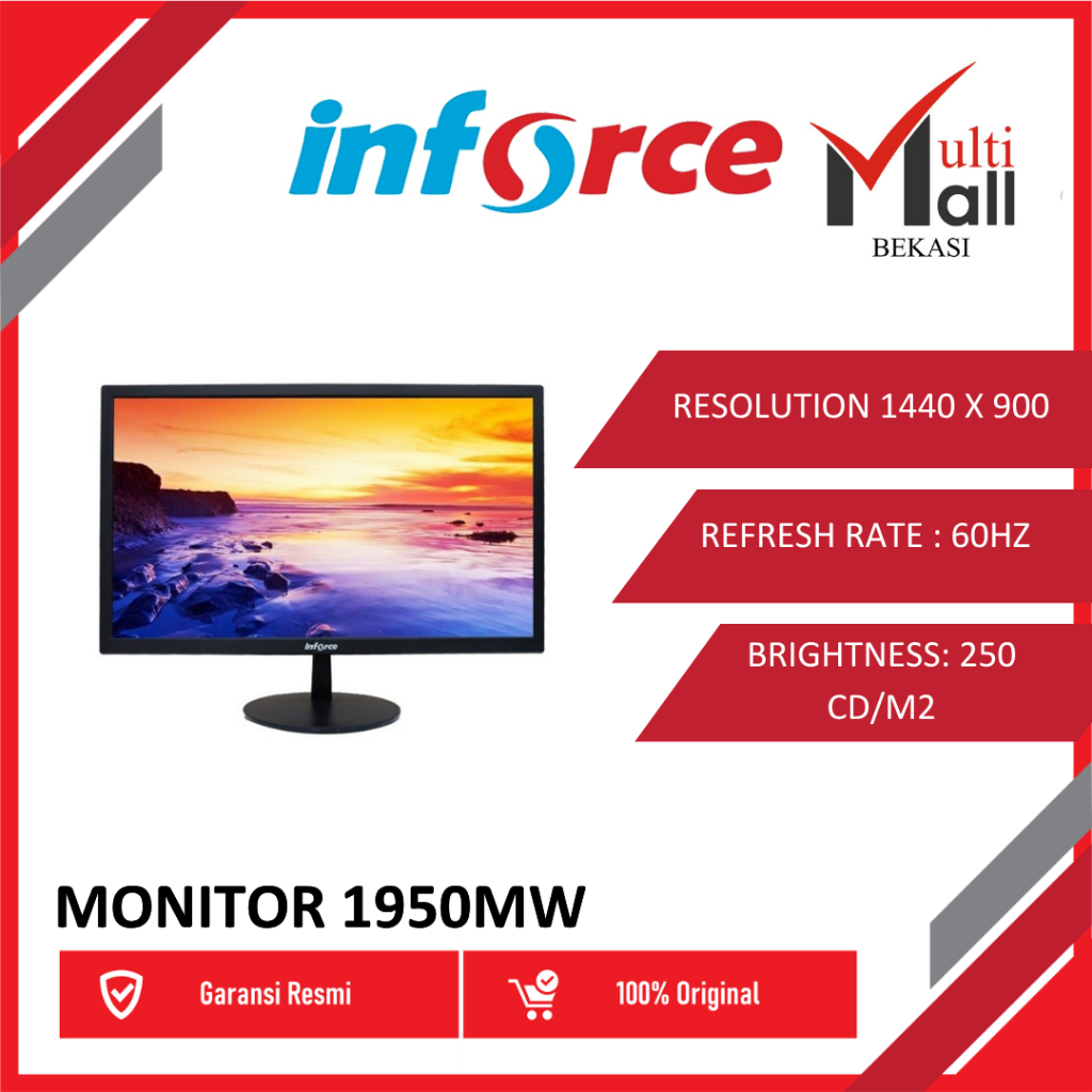 Inforce LED 19.5" Monitor 19 20 19.5 Inch Inci VGA / HDMI