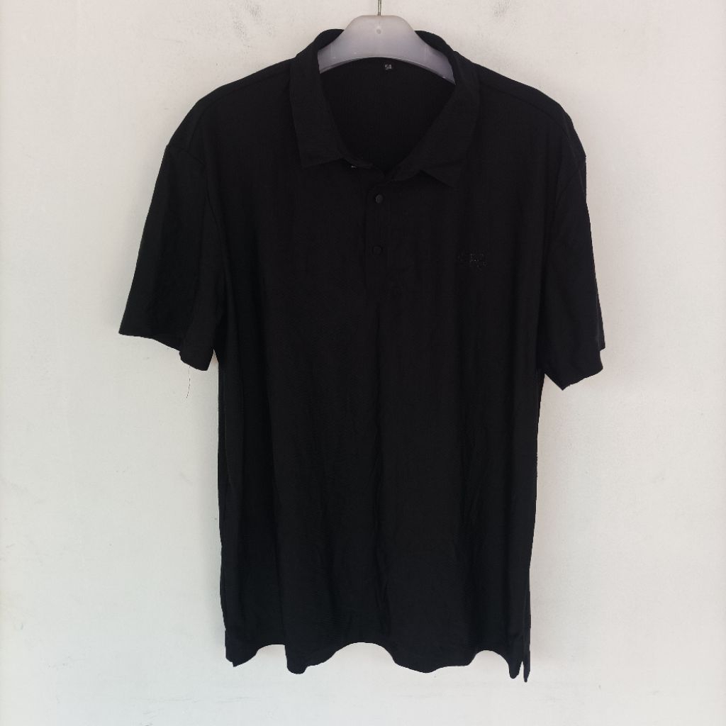 KAOS POLO SHIRT PRIA HITAM SECOND SIZE XL KC029