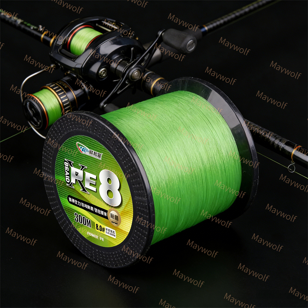 300M 8+X Strands Braided Fishing Line Multifilament Durable Senar pancing Strong PE Garis Ikan 300M 