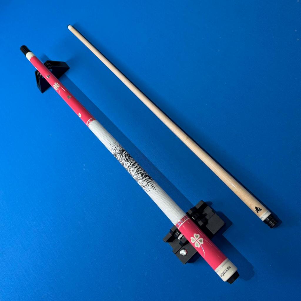 Stick Billiard KONLLEN AK - P2 WOOD PINK Series Carbon Pink/Wood Shaft Leather/Linen Grip Low Deflec