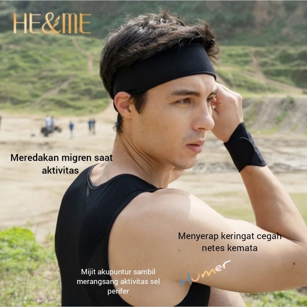 he&me canai spectrum headband ikat kepala spektrum