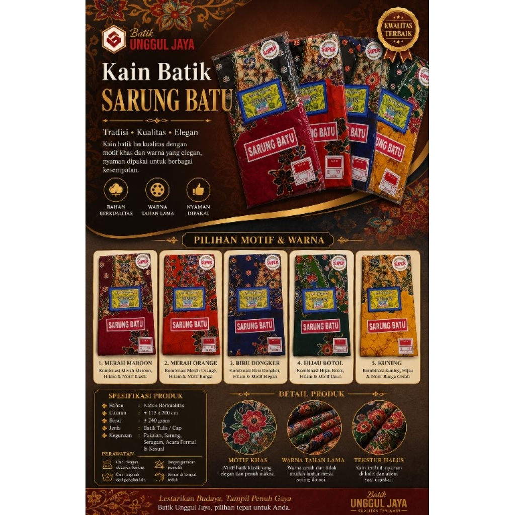 Sarung | Batik Wanita Sarung Batu Nimas