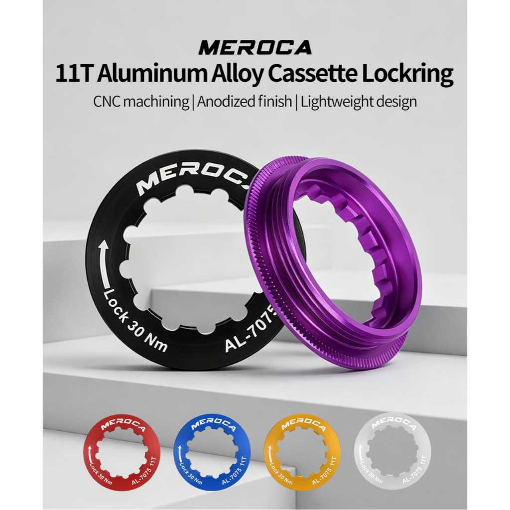 Meroca Lockring Lock Ring Pengunci Ujung Sprocket Cassette 11T HG Slup Shimano 7 - 11 Speed Sepeda