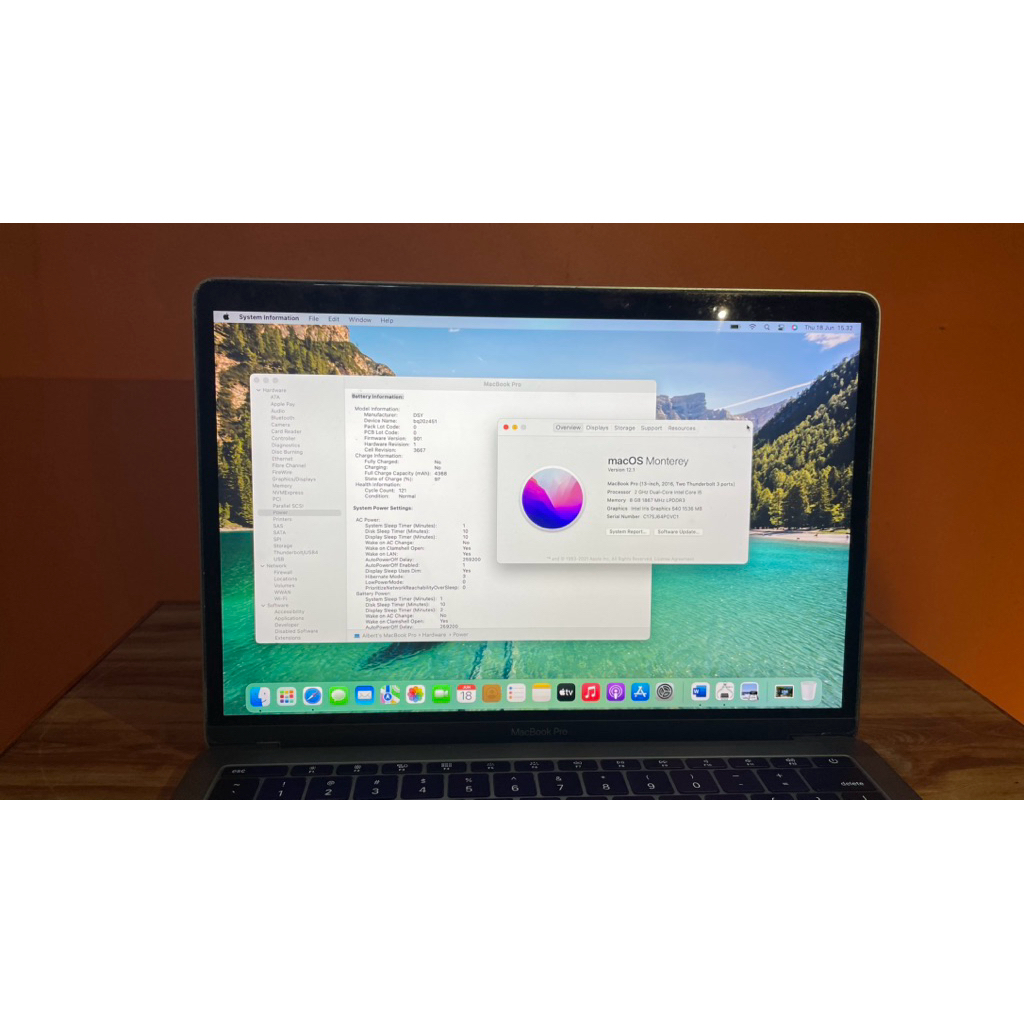 macbook pro 2016 256gb second