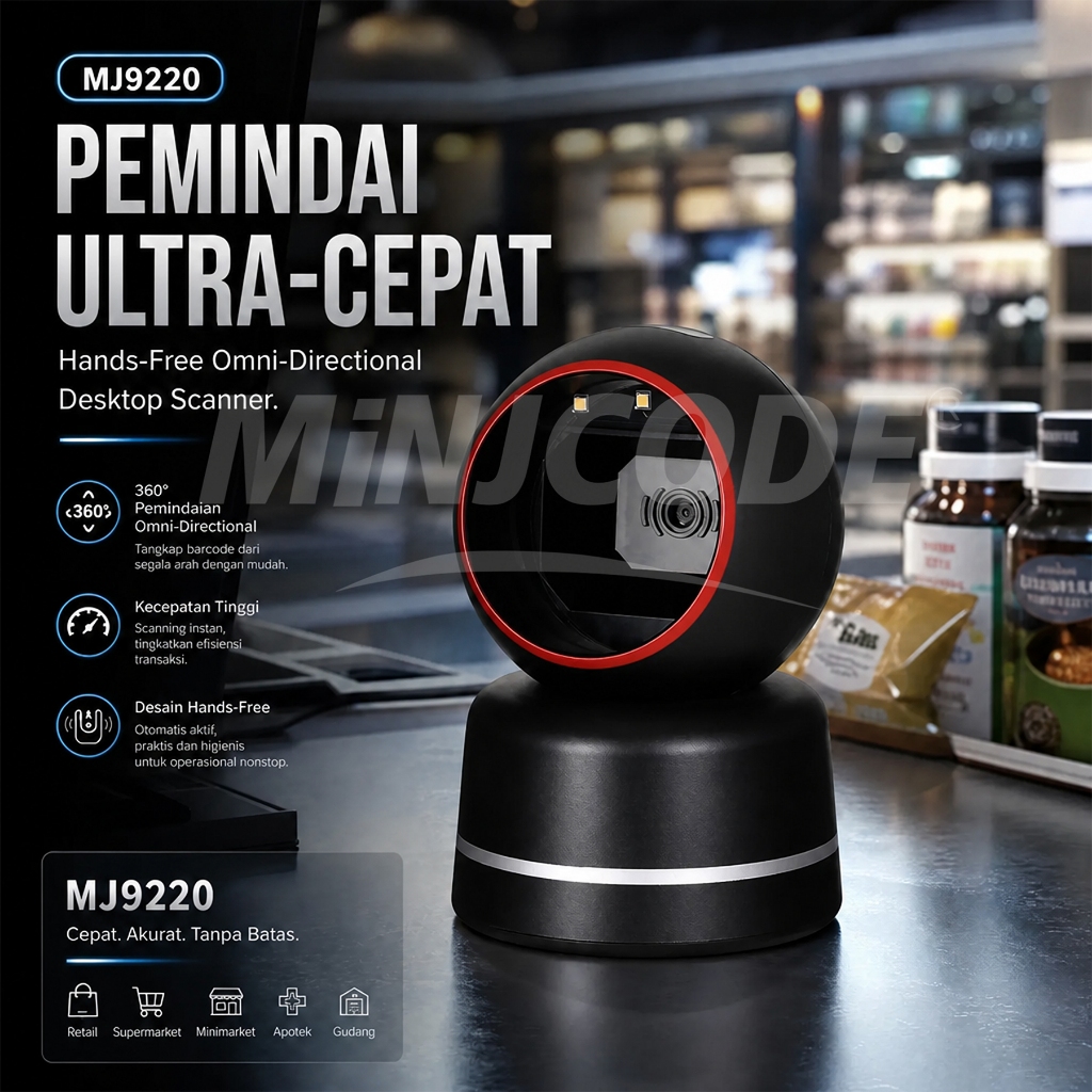 Barcode Scanner 1D 2D AutoScan QR Code & Barcode Scan Sensor Akurasi Tinggi Scan Barcode