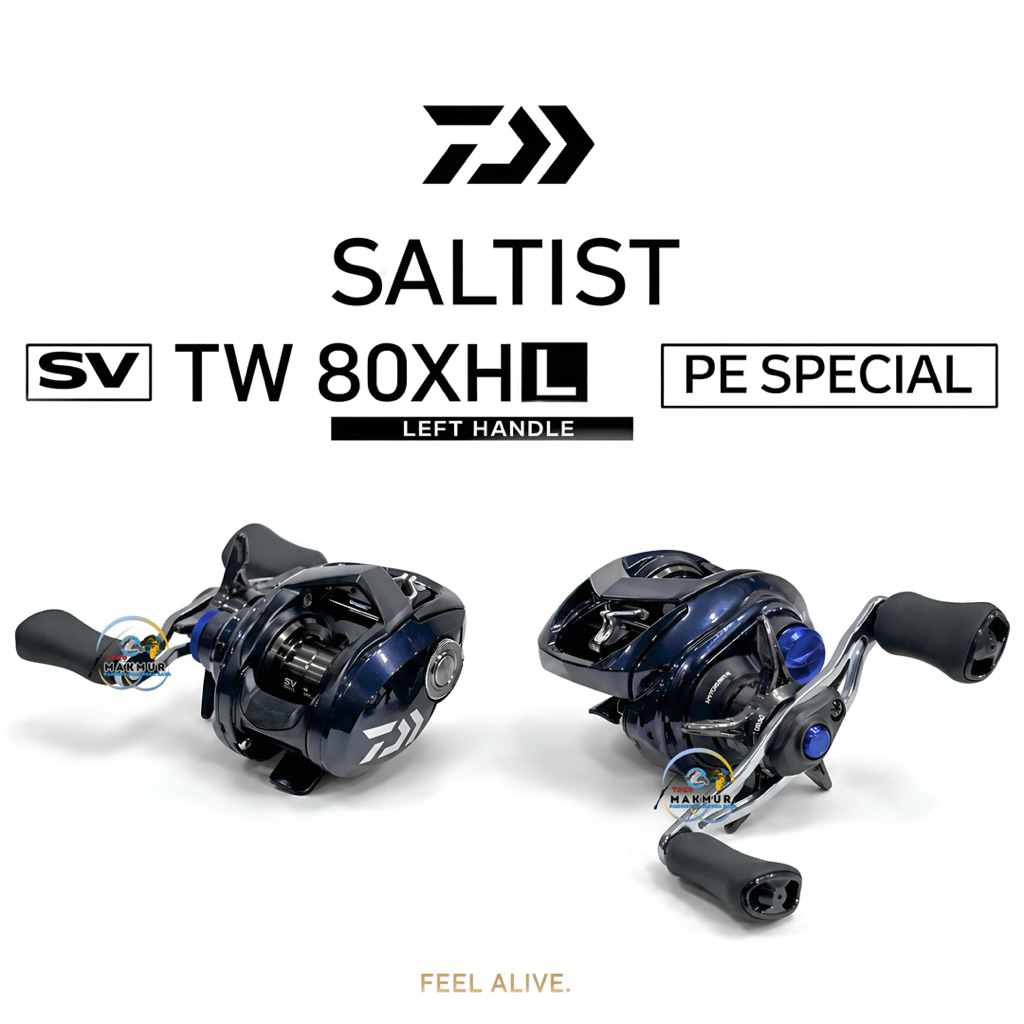 Reel Baitcasting BC DAIWA SALTIST SV TW 80XHL PE Special || Drag Clicker || Handle Kiri || Garansi R