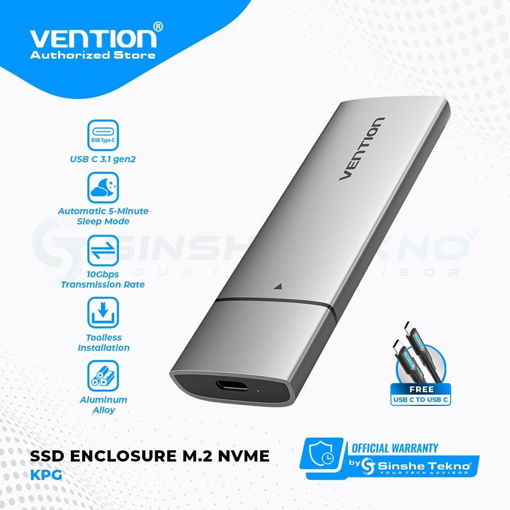 Vention M.2 NVMe SSD Enclosure - KPG Grey
