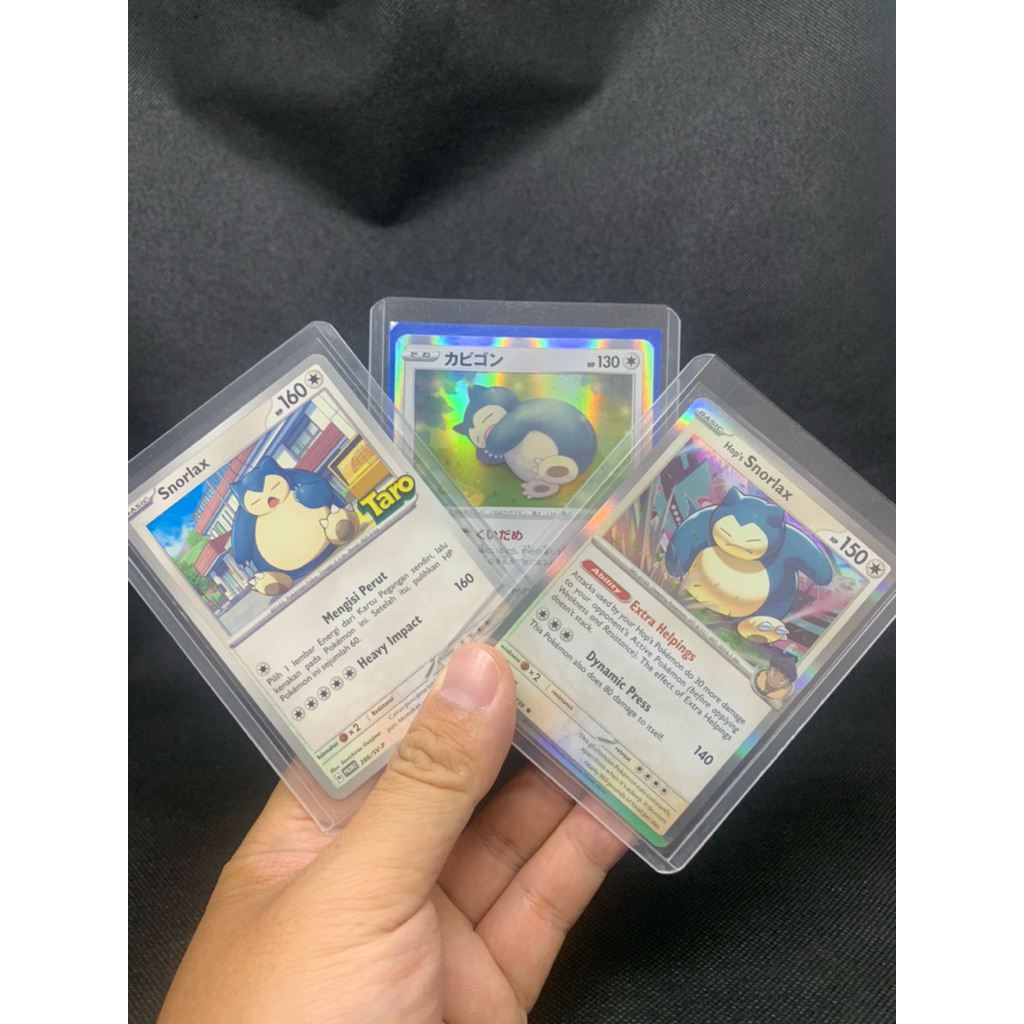 Bundle set snorlax holo dan promo series kartu pokemon  - TCG card original kartu holo snorlax ar sn
