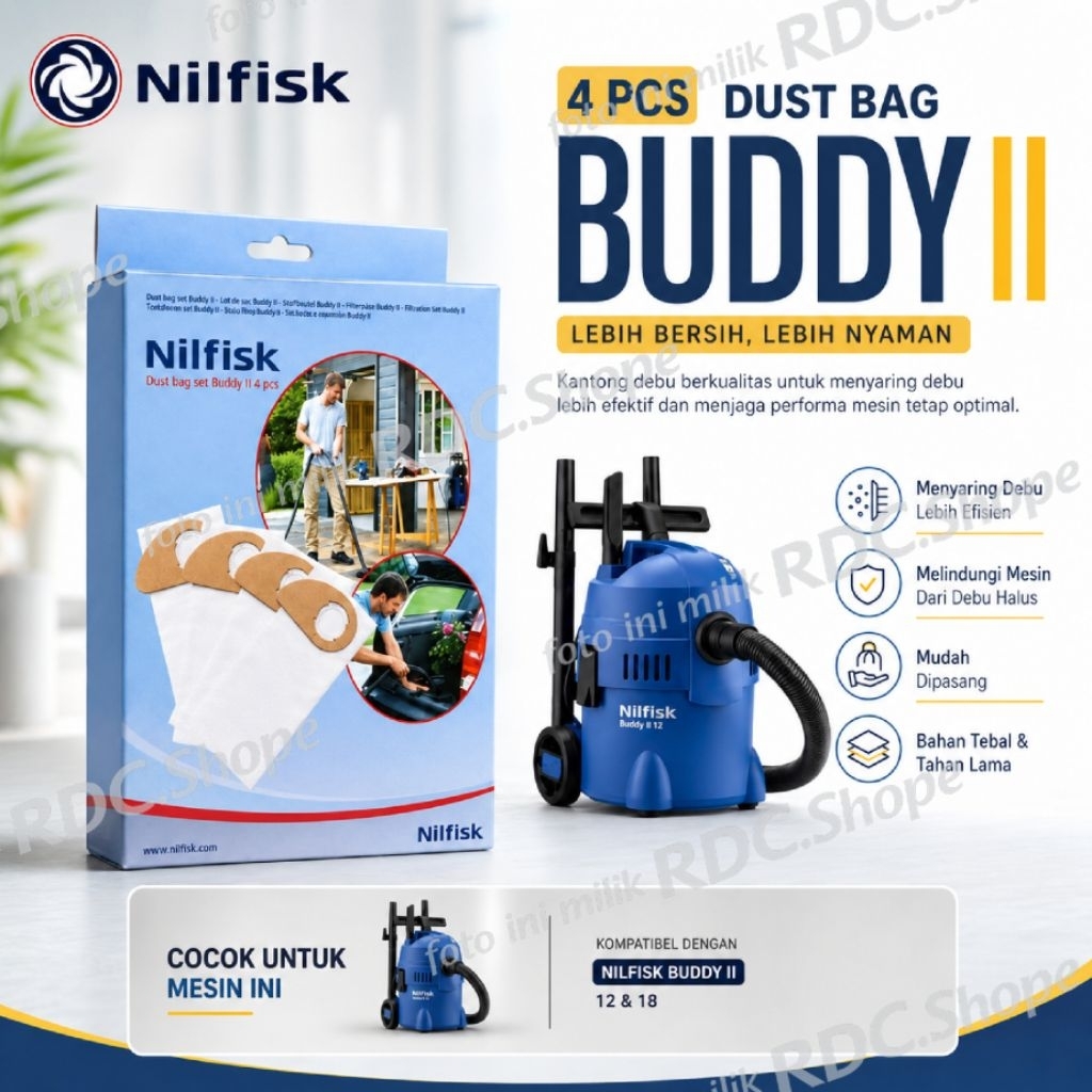 Kantong Debu Nilfisk Buddy ll / Dust bag buddy ll