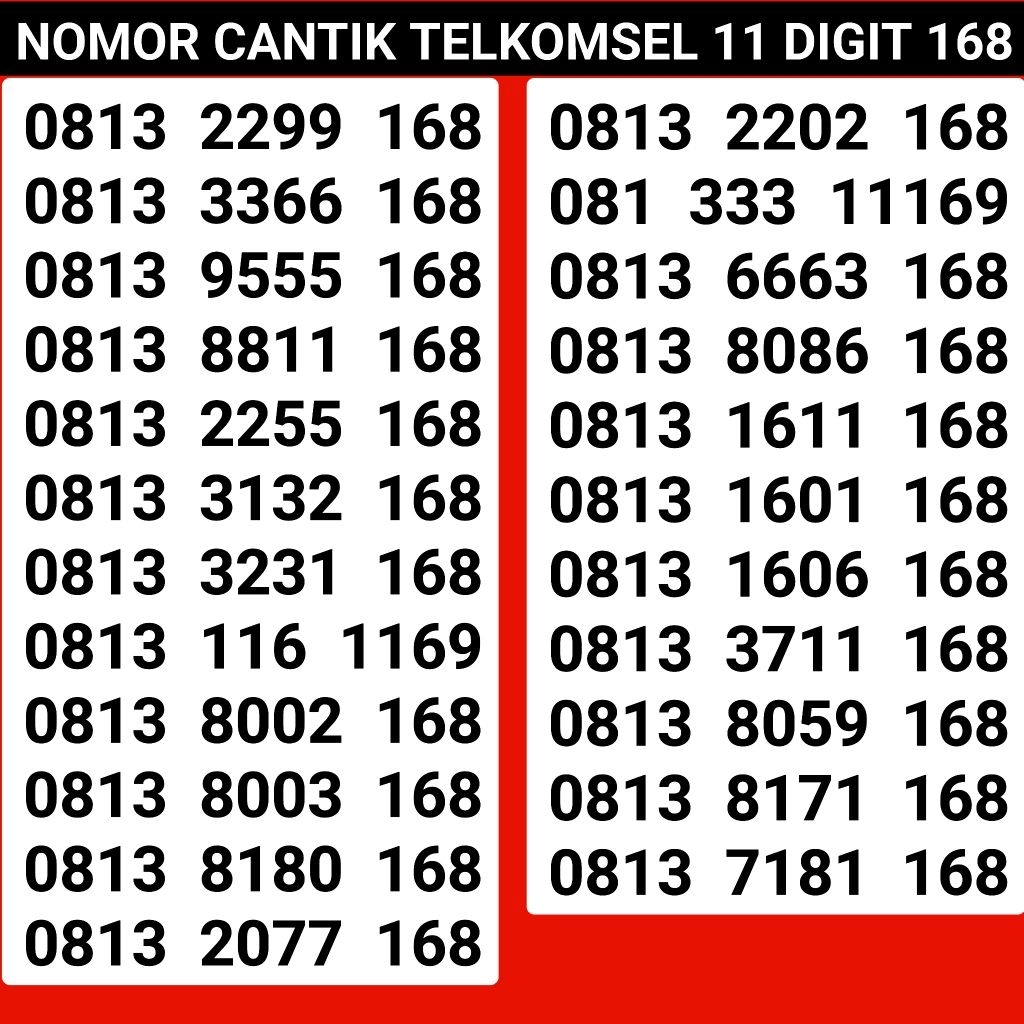Nomer Cantik Telkomsel Nomor Cantik Telkomsel Simpati Hoki iluva 168