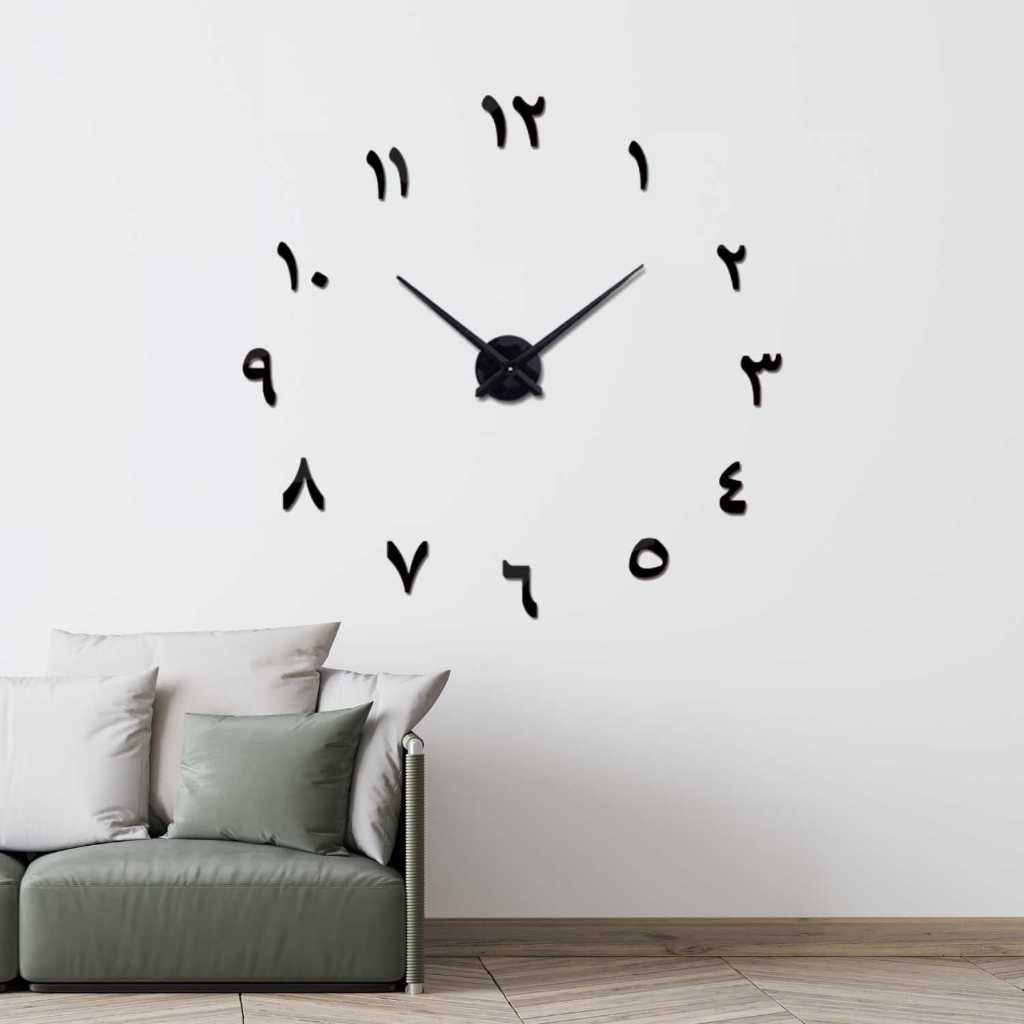 Jam Dinding Aesthetic DIY Giant Wall Clock Creative Design Arabic - S031