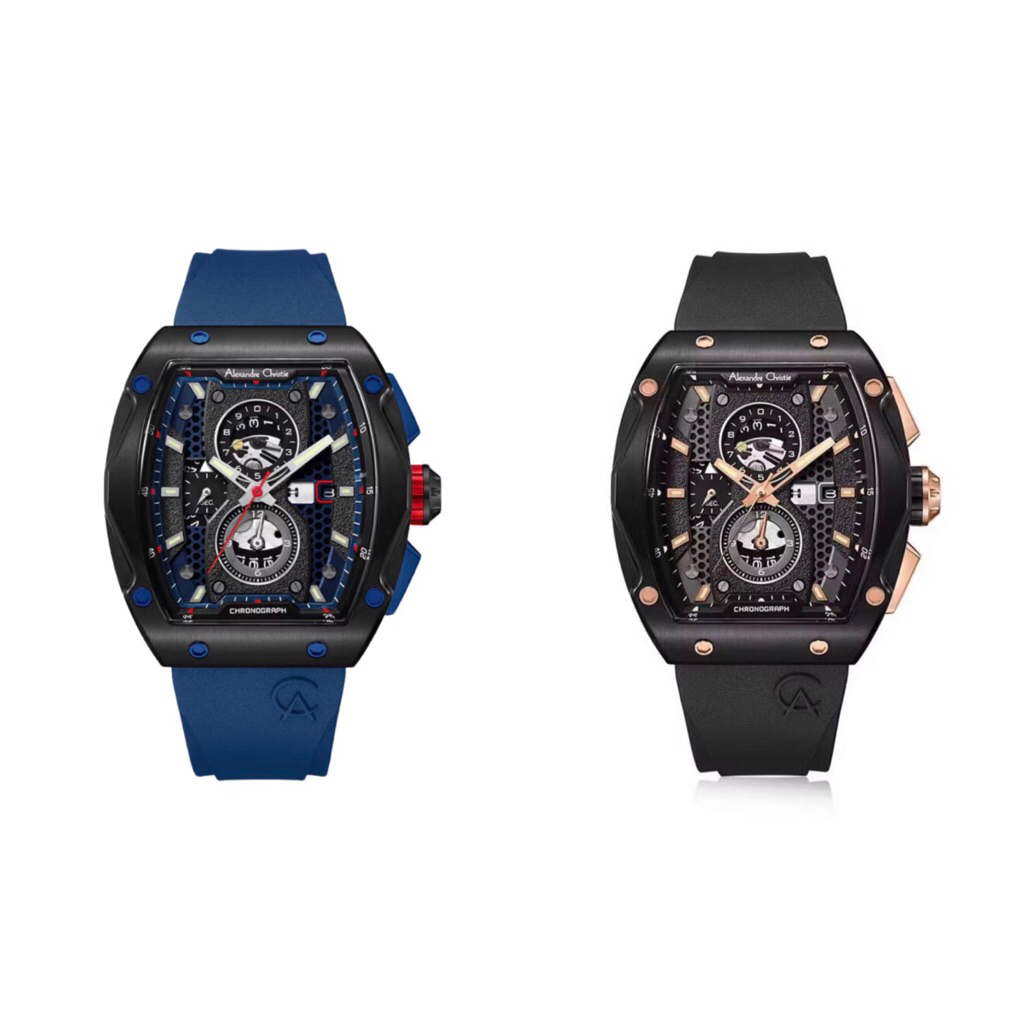 AC 6608MCR JAM TANGAN PRIA ALEXANDRE CHRISTIE 6608MC / AC 6608 RUBBER [ORIGINAL]