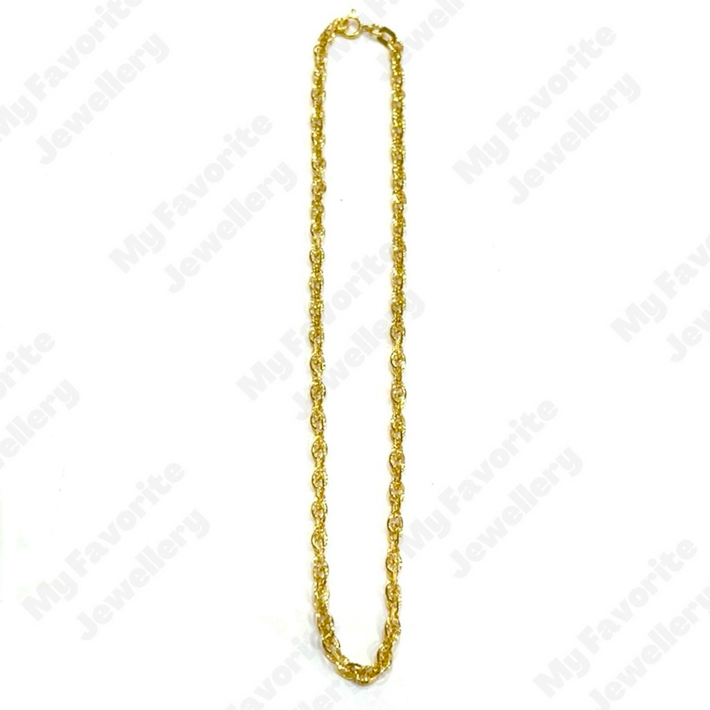 Gelang Kaki Fancy Double  Emas Asli Kadar 700 16K