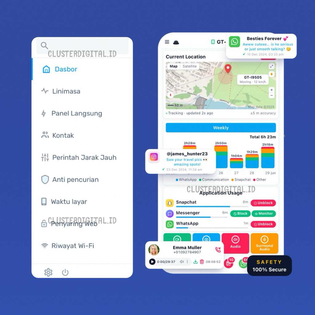 Sadap/Monitoring HP Parental Control - Terbaru 2026 Pelacakan/Whatsap Anak Keluarga