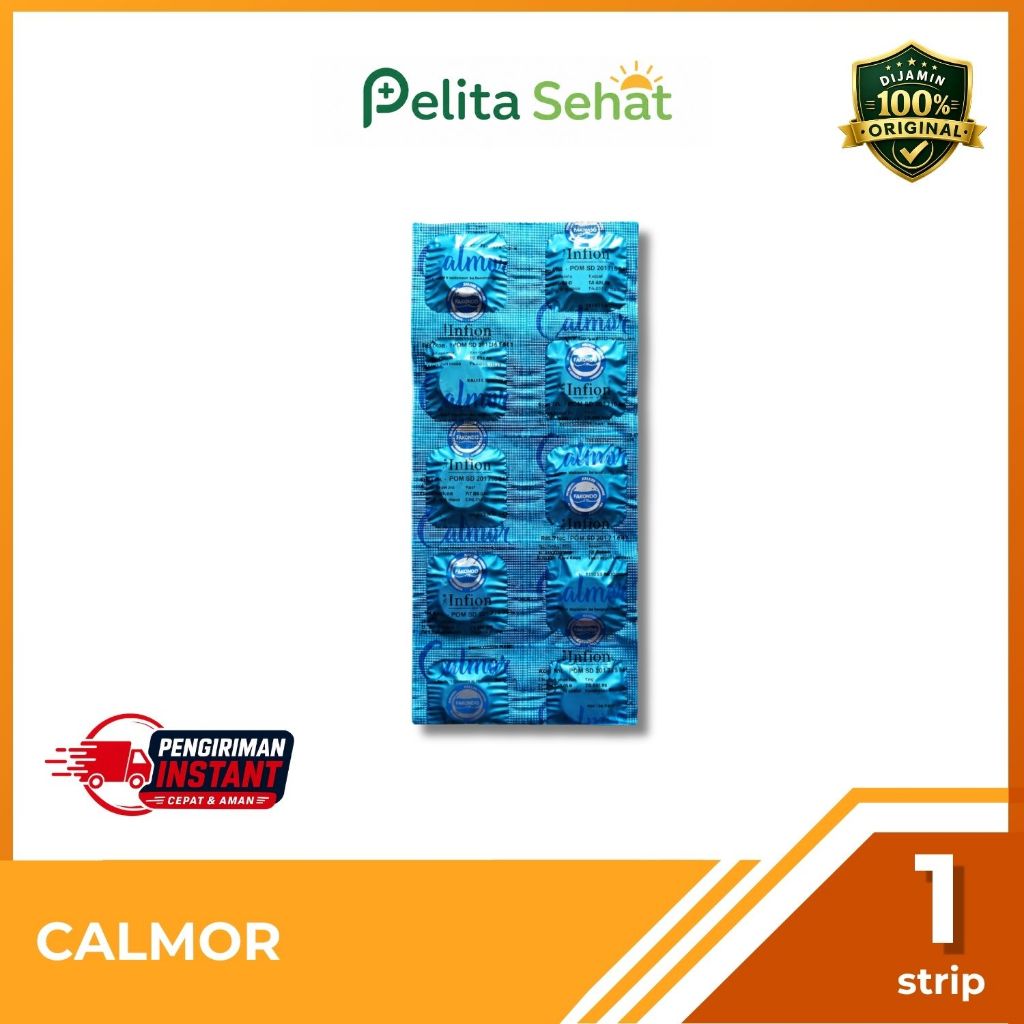 Calmor 1 Strip @ 10 Tablet Kunyah | Suplemen Kesehatan Tulang dengan Calcium, Magnesium, Vitamin D3 